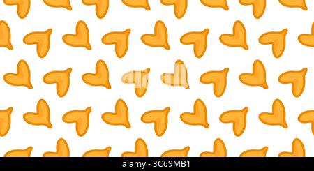 Motif feuille de dessin animé jaune sans couture Illustration de Vecteur