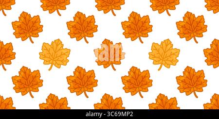 Motif feuille d'érable sans couture Illustration de Vecteur