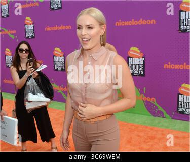13 juillet 2017, Westwood, Californie, États-Unis : Lindsey Vonn participe aux Prix sportifs Nickelodeon Kidss' Choice 2017 au Pavillon Pauley à Los Angeles, Californie, le 13 juillet 2017. (Image crédit : © Billy Bennight/ZUMA Wire) Banque D'Images