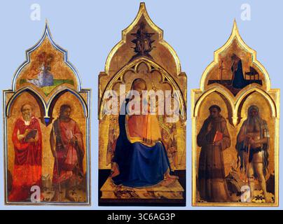 Retable Compagnia di San Francesco,- peinture de Fra Angelico des années 1450,Musée San Marco,Musée San Marco,Venise,Musée San Marco Venezia,âge,XVe siècle,années 1400,1400, Banque D'Images