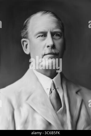 Portrait numérique conceptuel moderne peint à la main du colonel Percy Fawcett, explorateur perdu de l'Amazonie. Banque D'Images
