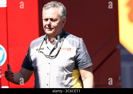 Mogyorod, Hongrie. 31 juillet 2025. Mario Isola de Pirelli fait une avant-première du Grand Prix de F1 de Hongrie à Hungaroring le 31 juillet 2025 à Mogyorod, Hongrie. Crédit : Marco Canoniero/Alamy Live News Banque D'Images