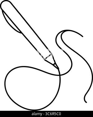 Stylo traçant une ligne tourbillonnante Illustration de Vecteur
