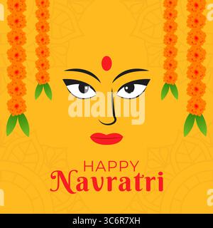 illustration design plat pour célébrer le festival navratri Illustration de Vecteur