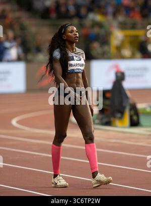 6 septembre 2019, Bruxelles, Belgique : Catherine Ibarguen (Colombie) lors de la Ligue diamantaire de l'IAAF au stade Roi Baudouin à Bruxelles. (Crédit image : © Graham Glendinning/SOPA images via ZUMA Wire) Banque D'Images