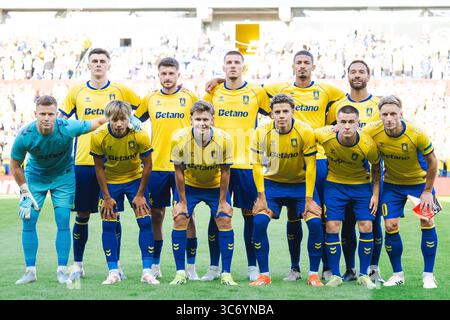 Broendby, Danemark. 31 juillet 2025. Le départ 11 de Broendby IF pour le match de qualification de l'UEFA Conference League entre Broendby IF et Havnar Boltfelag au Broendby Stadion à Broendby. Crédit : Gonzales photo/Alamy Live News Banque D'Images