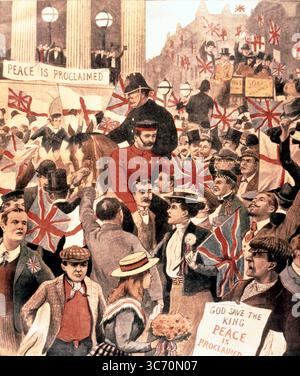 Paix avec les Boers, Londres joyeux, illustration du petit Journal 22 juin 1902 ©TopFoto Banque D'Images