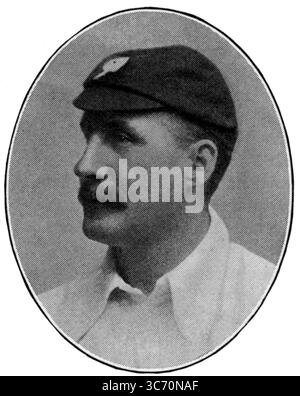 Lord Hawke : joueur de cricket du comté Yorkshire Martin Bladen Hawke, 7e baron Hawke (Gainsborough, 16 août 1860 - 10 octobre 1938 à Édimbourg) est un joueur de cricket et administrateur anglais. Il a été capitaine du Yorkshire County Cricket Club pendant 28 saisons et a joué dans cinq tests matches, dont quatre qu'il a été capitaine (et tous les quatre ont été gagnés). Banque D'Images