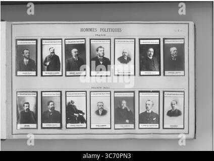 2e COLLECTION FELIX POTIN HOMMES POLITIQUES (ligne supérieure gauche-droite) FRANCE : Baudin (Pierre) 1863 1848 - Baudrey d'Asson (Leon-Armand-Charles de) 1836 1843 - Berard (Alexandre) 1859 1867 - Berenger (René) 1830 - Berger (Paul-Louis-Georges) 1834 - Berteaux (Henry-Maurice) 1852 - bienvenu Martin 1847 (ligne inférieure gauche-droite) Briand (Aristide) 1862 - Burdeau (Auguste-Laurent) 1851-1894 - Caillaux (Joseph) 1863 1853-1905 Banque D'Images
