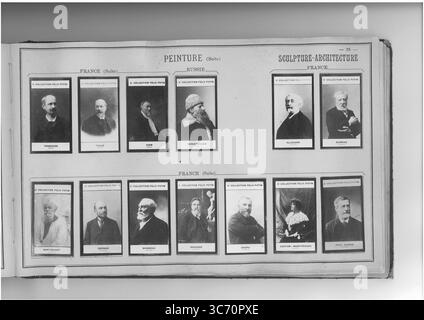 2e COLLECTION FELIX POTIN PEINTURE (ligne supérieure gauche-droite) FRANCE : Toudouze (Edouard) 1848 1842-1907 1833-1891 - Toche (Charles) 1851 1850 1871 - Ziem (Felix) 1821 1829-1905 RUSSIE : Verestchagin (Vasili-Vasilievitch) 1842-1904 SCULPTURE-ARCHITECTURE FRANCE : Allouard (Henri-Ernest) 1844 - Barrais (Louis-Ernest) 181-1905 (ligne inférieure gauche-droite) FRANCE : Bartholome (Paul-Albert) 1848 - Bernier (Stanislas-Louis) 1845 - Boisseau (Emile Banque D'Images