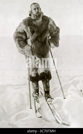 Roald Engelbregt Gravning Amundsen : 16 juillet 1872 - 18 juin 1928, explorateur norvégien des régions polaires, a dirigé la première expédition antarctique pour atteindre le pôle Sud entre 1910 et 1912. Il est également le premier à atteindre les pôles Nord et Sud et connu comme le premier à traverser le passage du Nord-Ouest Banque D'Images