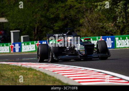 01 BADOER Brando (ita), Prema Racing, Dallara F3 2025, action lors de la 9ème manche du Championnat FIA de formule 3 2025 du 1er au 3 août 2025 sur le Hungaroring, à Mogyorod, Hongrie - photo Julien Delfosse / DPPI Banque D'Images