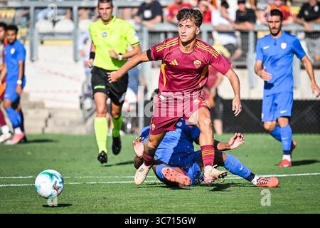 Rome, Italie, Italie. 31 juillet 2025. Tommaso BALDANZI de l'AS Roma lors du match amical de pré-saison entre L'AS Roma et L'AS Cannes au Stadio Tre Fontane le 31 juillet 2025 à Rome, Italie. (Crédit image : © Matthieu Mirville/ZUMA Press Wire) USAGE ÉDITORIAL SEULEMENT ! Non destiné à UN USAGE commercial ! Banque D'Images