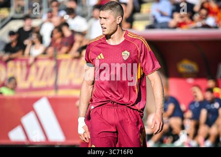 Rome, Italie, Italie. 31 juillet 2025. Artem DOVBYK de l'AS Roma lors du match amical de pré-saison entre L'AS Roma et L'AS Cannes au Stadio Tre Fontane le 31 juillet 2025 à Rome, Italie. (Crédit image : © Matthieu Mirville/ZUMA Press Wire) USAGE ÉDITORIAL SEULEMENT ! Non destiné à UN USAGE commercial ! Banque D'Images