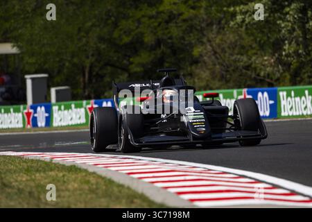 01 BADOER Brando (ita), Prema Racing, Dallara F3 2025, action lors de la 9ème manche du Championnat FIA de formule 3 2025 du 1er au 3 août 2025 sur le Hungaroring, à Mogyorod, Hongrie Banque D'Images