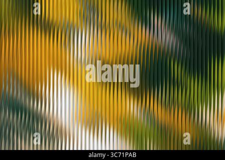 Fond de distorsion de verre ondulé. Texture de verre nervurée à effet fractal abstrait avec des gradients vibrants lissent les lignes verticales cannelées. Épingle Bold dyna Banque D'Images