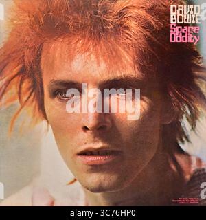David Bowie - Space Oddity - couverture de l'album vinyle - 1972 Banque D'Images