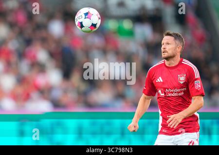 Vejle, Danemark. 01 août 2025. Vejle Boldklub moeder OB i Superligaen paa Vejle Stadion fredag den 1. août 2025. Crédit : Ritzau/Alamy Live News Banque D'Images