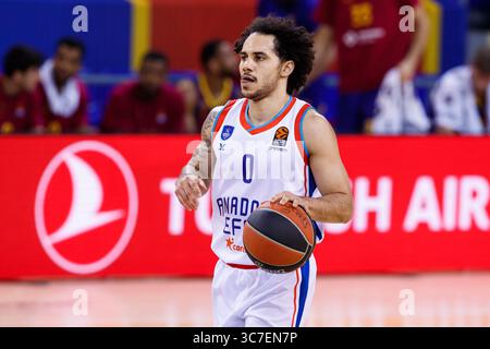4 février 2021, Barcelone, Espagne : Shane Larkin de Anadolu Efes Istanbul lors du match de Turkish Airlines EuroLeague entre le FC Barcelone et Anadolu Efes Istanbul au Palau Blaugrana à Barcelone, Espagne. (Crédit image : © David Ramirez/DAX via ZUMA Wire) Banque D'Images