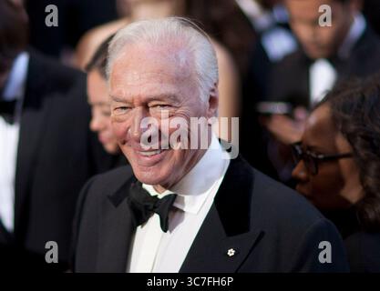 5 février 2021, Los Angeles, Californie, États-Unis : acteur canadien, Christopher Plummer meurt. Il avait 91 ans. PHOTO DU DOSSIER : Christopher Plummer sur le tapis rouge de la 85e cérémonie des Oscars au Dolby Theater à Hollywood, Californie, le dimanche 24 février 2013. ARMANDO ARORIZO/PI (crédit image : © Prensa Internacional via ZUMA Wire) Banque D'Images
