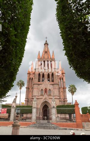 Parroquia de San Miguel Arcángel. San Miguel de Allende, Guanajuato, Mexique Banque D'Images