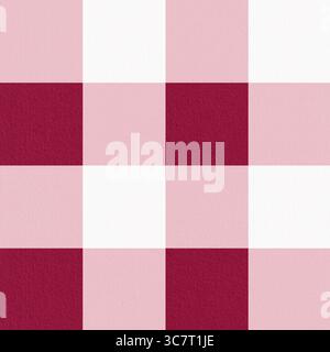 Un motif sans couture en plaid rose et Bordeaux, le design élégant confortable, dessiné dans un style aquarelle délicat, convient aux impressions en tissu, au papier peint Banque D'Images