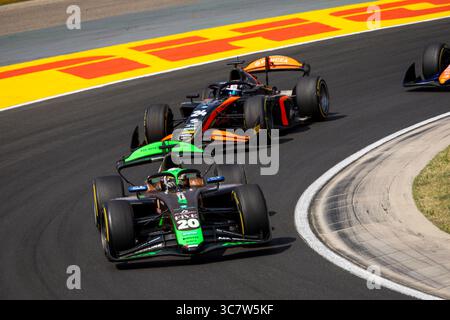 20 DURKSEN Joshua (par), AIX Racing, Dallara F2 2024, action lors de la 10ème manche du Championnat FIA de formule 2 2025 du 1er au 3 août 2025 sur le Hungaroring, à Mogyorod, Hongrie - photo Julien Delfosse / DPPI Banque D'Images