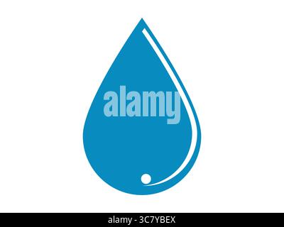 Illustration vectorielle de haute qualité d'une icône d'eau qui coule. Design épuré, idéal pour le web, les applications, les infographies et les thèmes environnementaux. Isolé sur whit Illustration de Vecteur