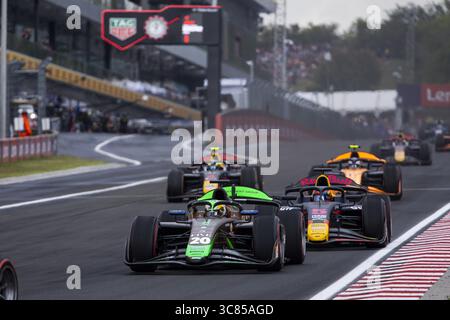 20 DURKSEN Joshua (par), AIX Racing, Dallara F2 2024, action lors de la 10ème manche du Championnat FIA de formule 2 2025 du 1er au 3 août 2025 sur le Hungaroring, à Mogyorod, Hongrie Banque D'Images