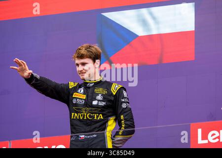 Mogyorod, Hongrie. 03 août 2025. STANEK Roman (CZE), Invicta Racing, Dallara F2 2024, portrait lors de la 10ème manche du Championnat FIA de formule 2 2025 du 1er au 3 août 2025 sur le Hungaroring, à Mogyorod, Hongrie - photo Julien Delfosse/DPPI crédit : DPPI Media/Alamy Live News Banque D'Images