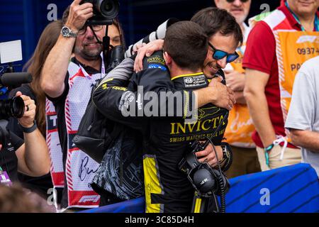 Mogyorod, Hongrie. 03 août 2025. FORNAROLI Leonardo (ita), Invicta Racing, Dallara F2 2024, portrait lors de la 10ème manche du Championnat FIA de formule 2 2025 du 1er au 3 août 2025 sur le Hungaroring, à Mogyorod, Hongrie - photo Julien Delfosse/DPPI crédit : DPPI Media/Alamy Live News Banque D'Images