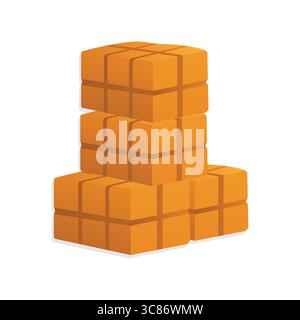 Illustration vectorielle de jeu de foin de blé ou de paille Illustration de Vecteur