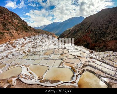 mines de sel, cusco, pérou Banque D'Images