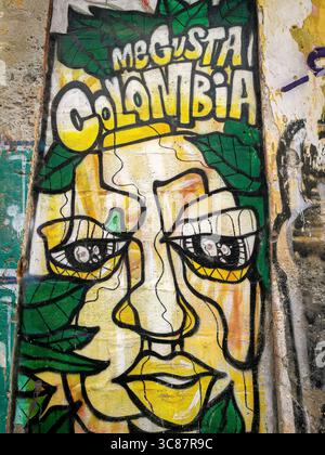 street art à carthagène, colombie Banque D'Images