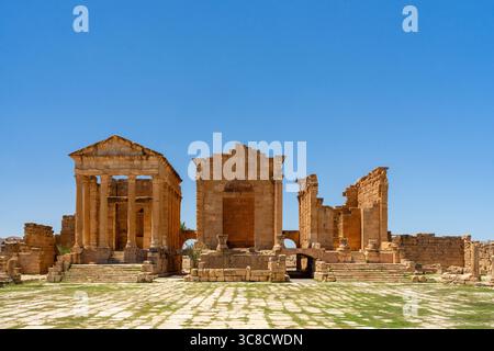 Site archéologique de Sbeitla, Tunisie Banque D'Images
