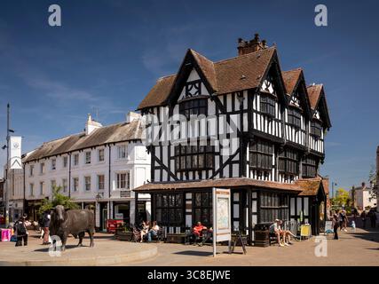 Royaume-Uni, Herefordshire, Hereford, High Town, Black and White House Museum Banque D'Images