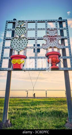 Illuminations Blackpool en construction pour l'allumage d'automne Banque D'Images