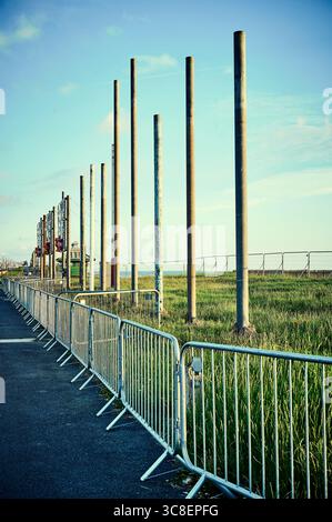 Illuminations Blackpool en construction pour l'allumage d'automne Banque D'Images