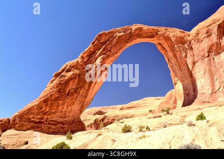 Formation Natural Sandstone Arch – Corona Arch, Utah Banque D'Images