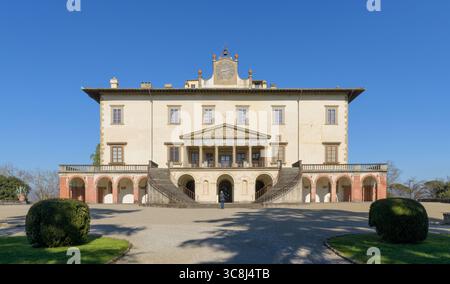 Villa Medicea di Poggio a Caiano (Villa Poggio a Caiano Medici), une villa Renaissance conçue par Giuliano da Sangallo dans la campagne toscane, en Italie Banque D'Images