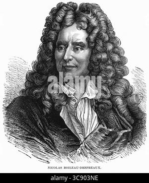 12 août 2020 : Nicolas Boileau-Despreaux, illustration, histoire du monde de Ridpath, volume III, par John Clark Ridpath, LL. D., Merrill & Baker Publishers, New York, 1897 (crédit image : © JT Vintage/Glasshouse via ZUMA Wire) Banque D'Images