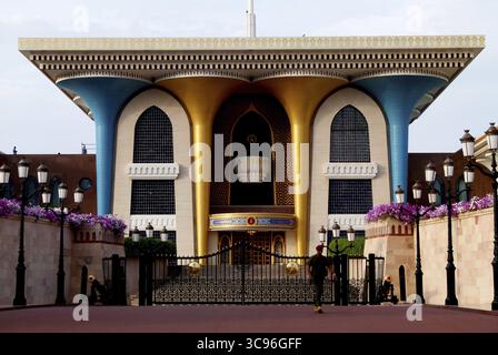 Palais Al-Alam, siège du gouvernement à Mascate, Oman Banque D'Images