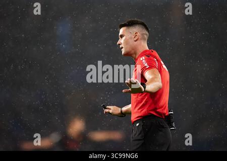 19 octobre 2022, SAN SEBASTIAN, GUIPUZCOA, ESPAGNE : Ortiz Arias réagit lors du match de la Liga Santander entre la Real Sociedad et le RCD Mallorca à Reale Arena le 19 octobre 2022, à San Sebastian, Espagne. (Crédit image : © Ricardo Larreina/AFP7 via ZUMA Press Wire) Banque D'Images