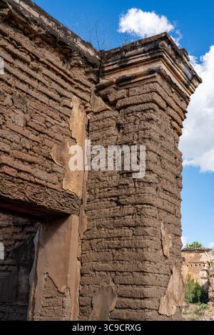 12 novembre 2018, San Pablo Villa de Mitla, Oaxaca, Mexique : ruines d'une hacienda coloniale espagnole construite en 1584 à Xaaga, Oaxaca, Mexique. Ancienne hacienda de Maria Colon de la Cueva, arrière petite-fille de Christophe Colomb. (Crédit image : © Jon G. Fuller/VW pics via ZUMA Press Wire) Banque D'Images