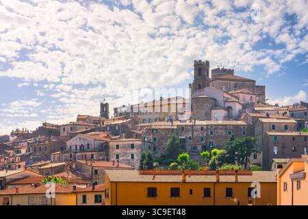 Ancien village de Manciano en Maremme, province de Grosseto, région Toscane, Italie Banque D'Images