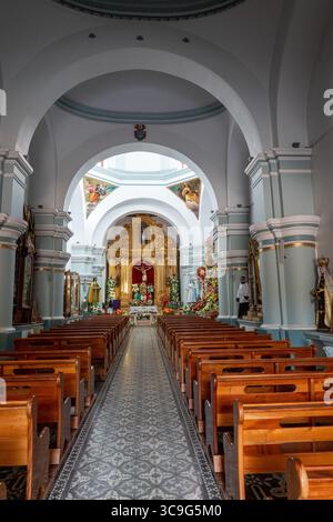 11 décembre 2018, San Antonino Castillo Velasco, Oaxaca, Mexique : la nef de l'église de San Antonino Obisbo, construite à San Antonino Castillo Velasco, Oaxaca, Mexique les années 1600 (Crédit image : © Jon G. Fuller/VW pics via ZUMA Press Wire) Banque D'Images