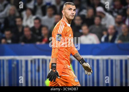 18 septembre 2022, Decines-Charpieu, France, France : Anthony LOPES DE Lyon lors du match de Ligue 1 entre le Paris Saint-Germain (PSG) et l'Olympique Lyonnais (OL) au stade Groupama le 18 septembre 2022 à Decines-Charpieu près de Lyon, France. (Crédit image : © Matthieu Mirville/ZUMA Press Wire) Banque D'Images