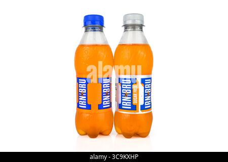 IRN Bru boisson gazeuse en bouteilles – pays de Galles, Royaume-Uni – 03 août 2025 Banque D'Images