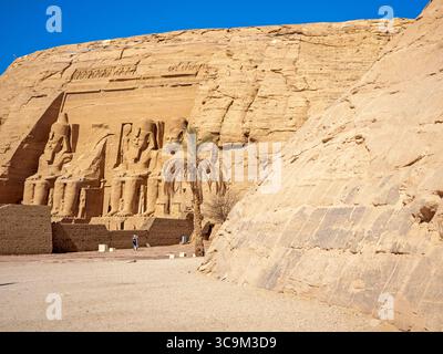 Le Grand Temple de Ramsès II à Abu Simbel Banque D'Images