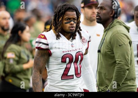 20 novembre 2022 : sécurité des commandants de Washington Bobby McCain (20 ans) lors d'un match entre les commandants de Washington et les Texans de Houston à Houston, Texas. ..Trask Smith/CSM (crédit image : © Trask Smith/CSM via ZUMA Press Wire) Banque D'Images